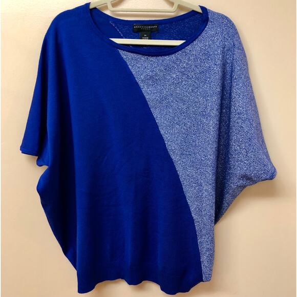 Grace Elements Woman's Blue / Silver Knit Top 2X - Picture 1 of 14